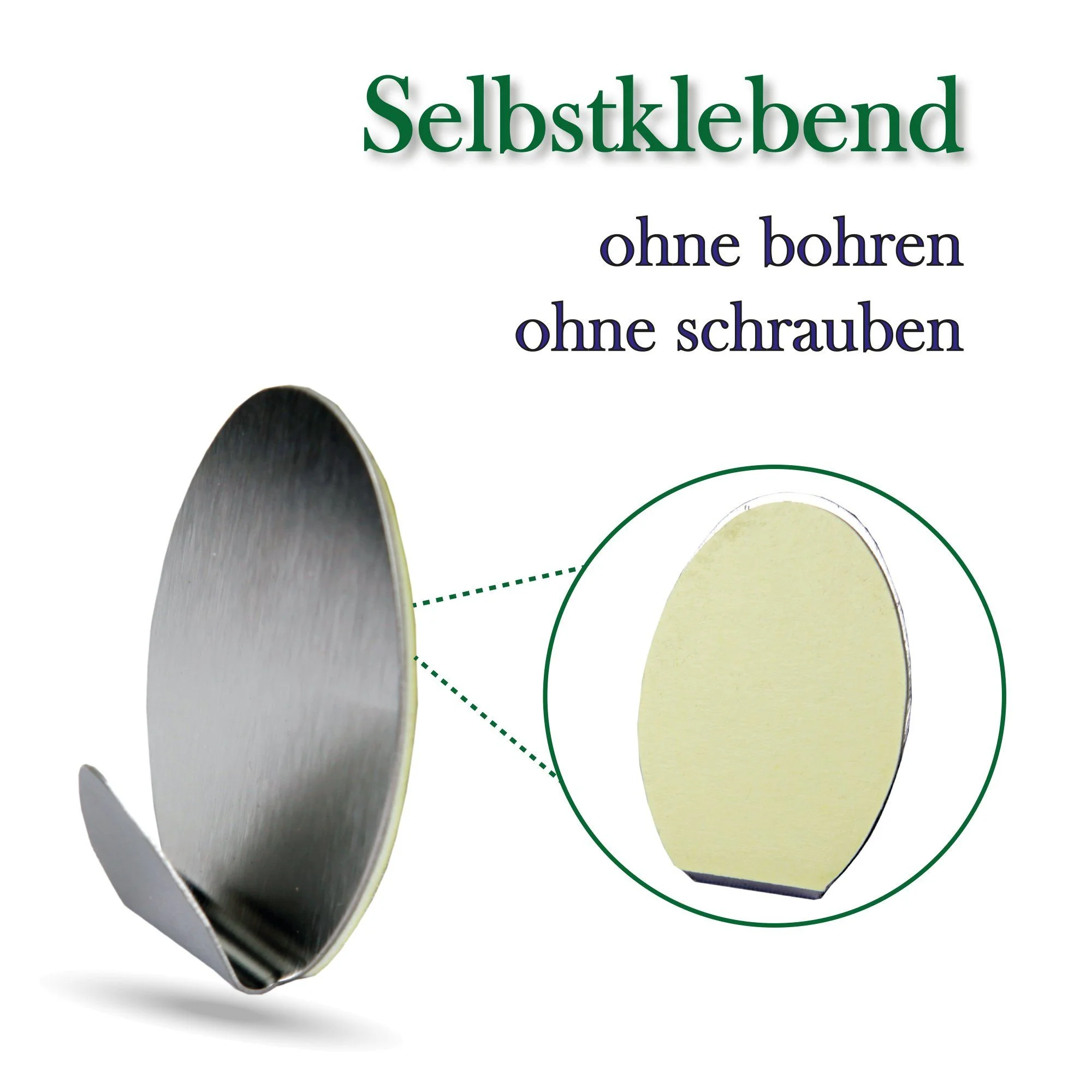 BESTLIVINGS Wandhaken · Edelstahl selbstklebend · 4er-Set